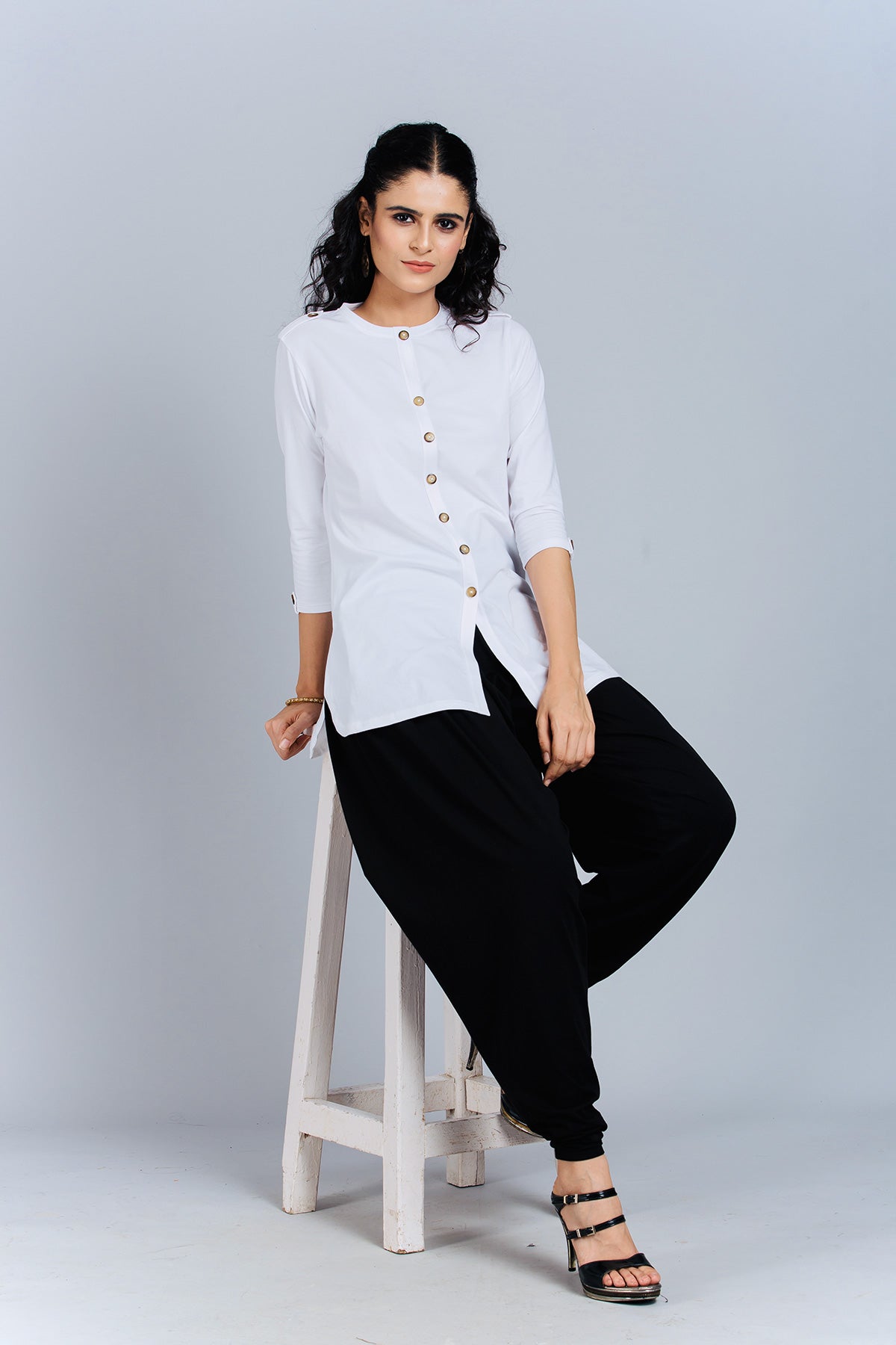 Black Stretch Dhoti Salwar (Indian Trouser)