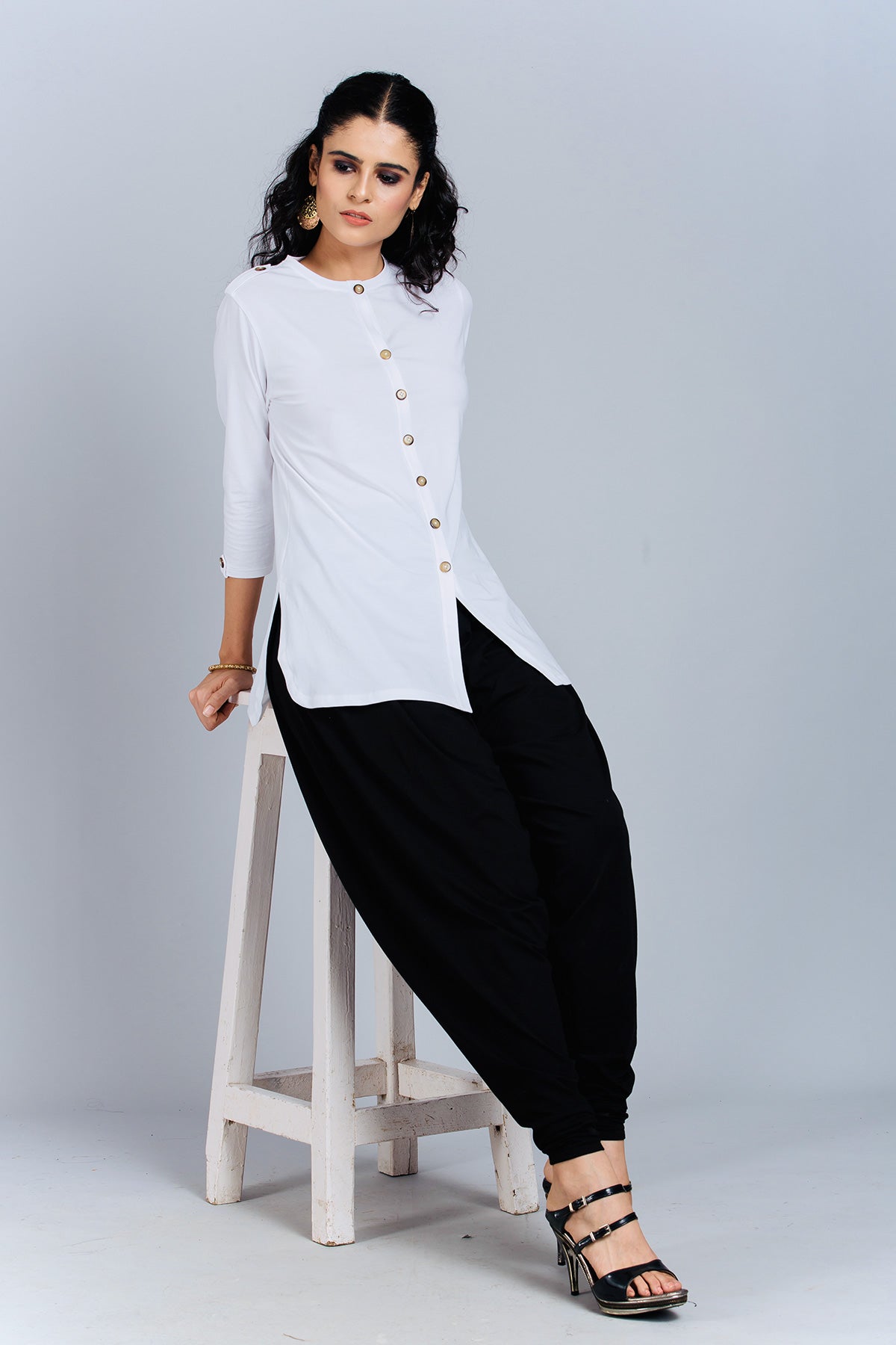 Black Stretch Dhoti Salwar (Indian Trouser)