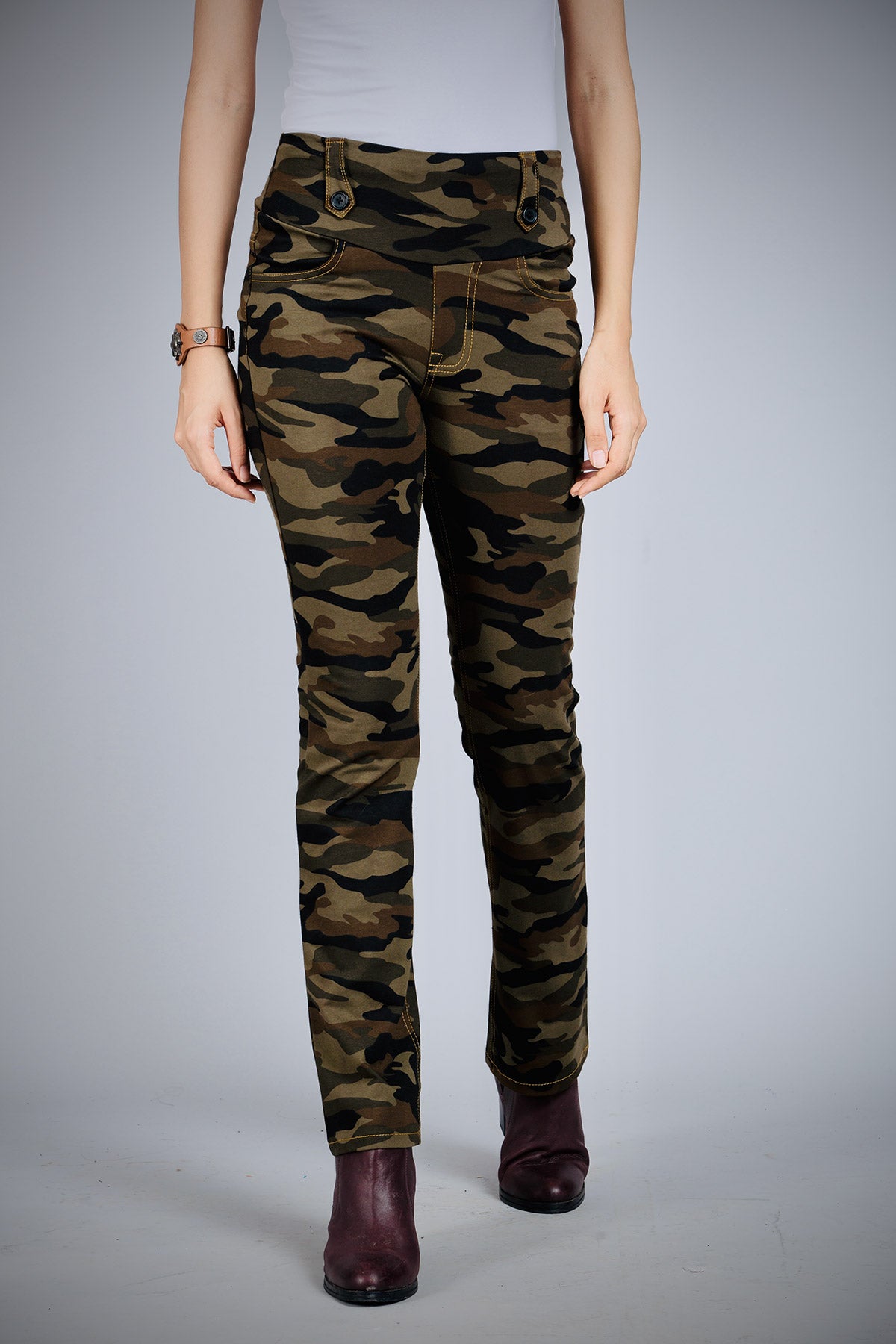 Olive Stretch Camouflage Defender Pants