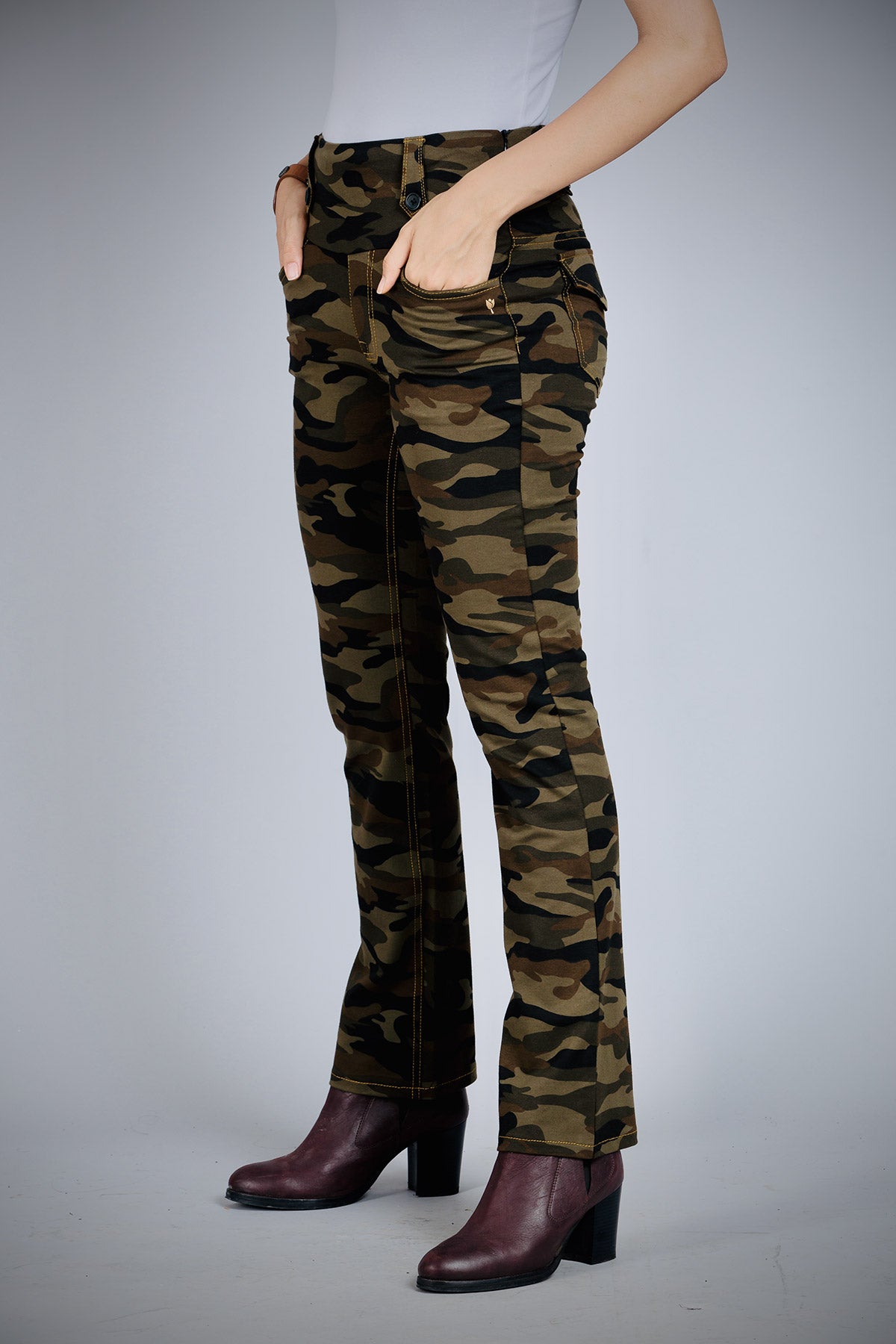 Olive Stretch Camouflage Defender Pants