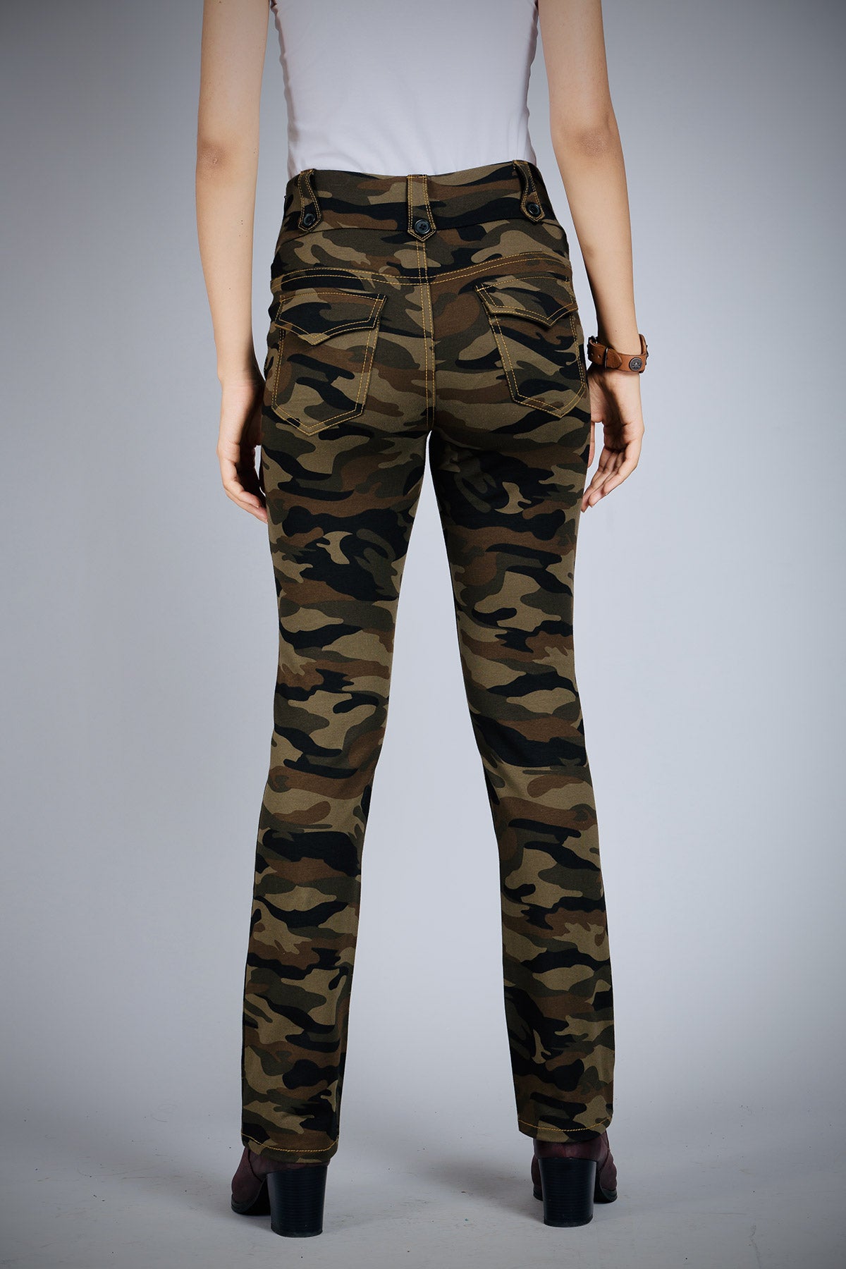 Olive Stretch Camouflage Defender Pants