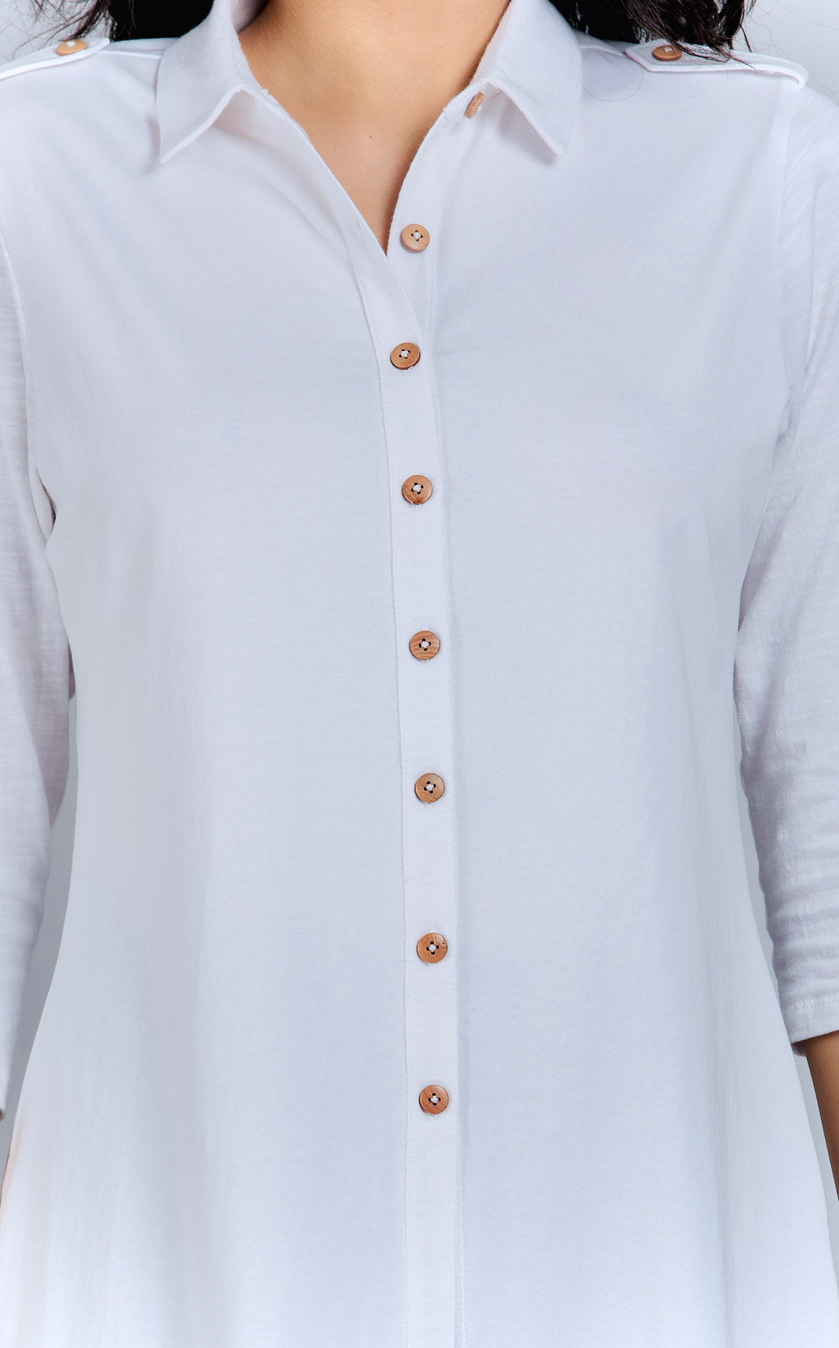 Long White Stretch Shirt Kurta