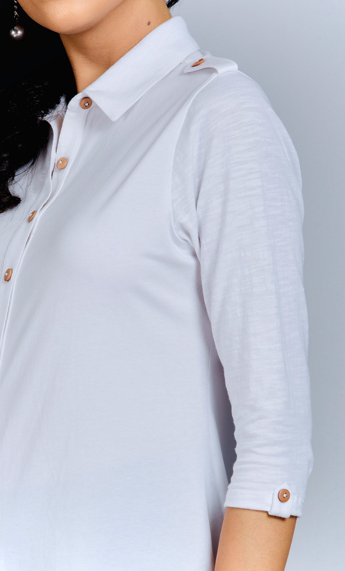 Long White Stretch Shirt Kurta