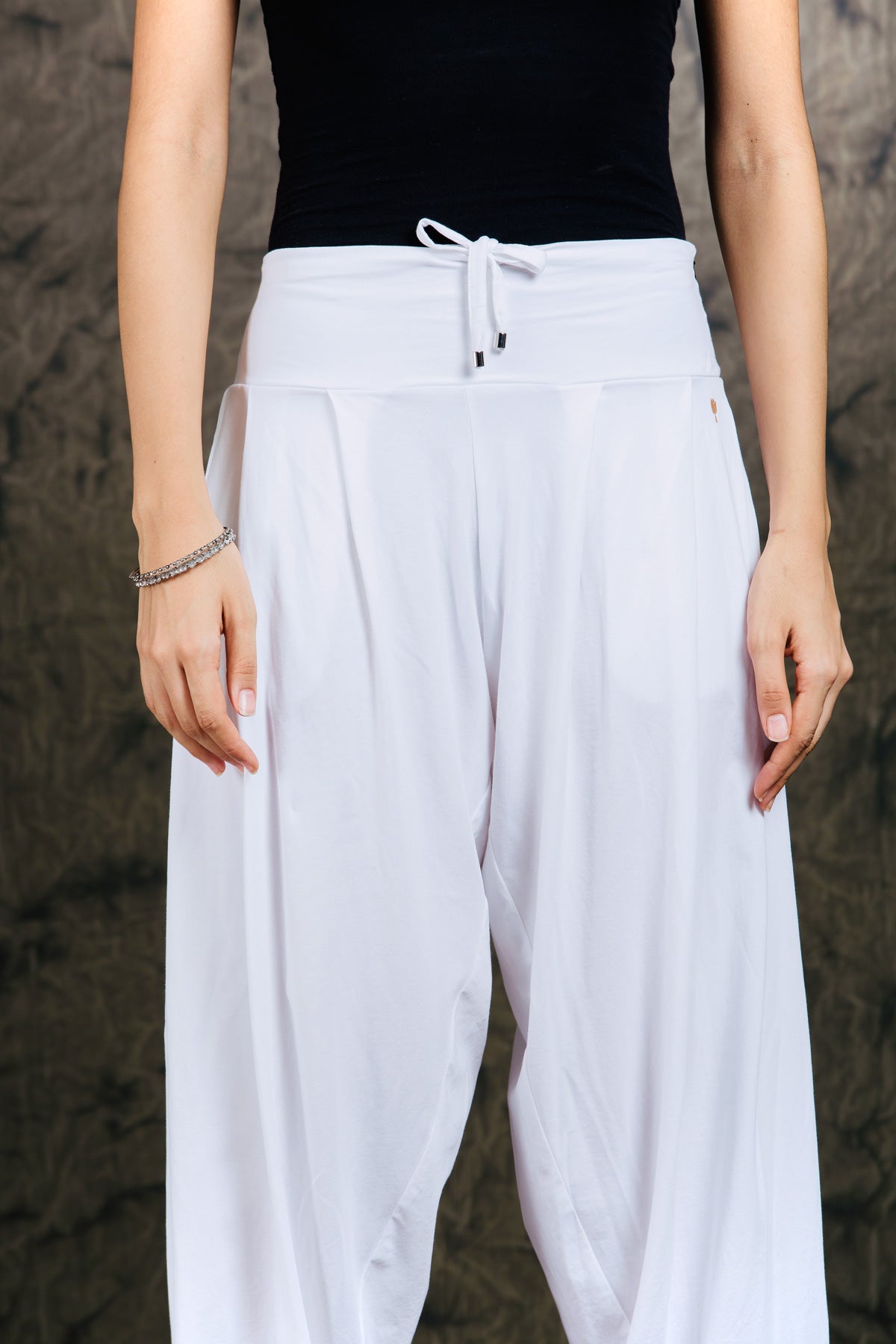 White Stretch Dhoti Salwar (Indian Trouser)