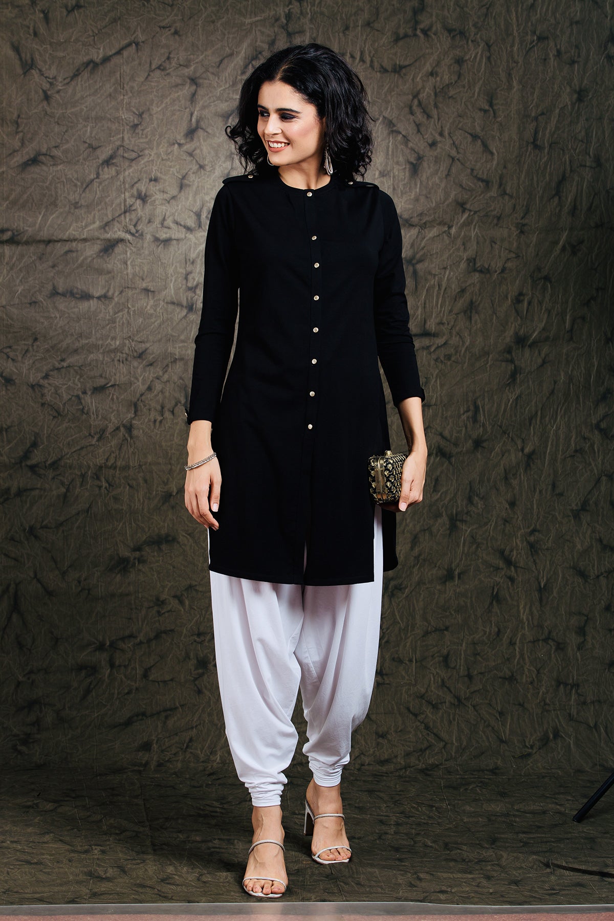 White Stretch Dhoti Salwar (Indian Trouser)