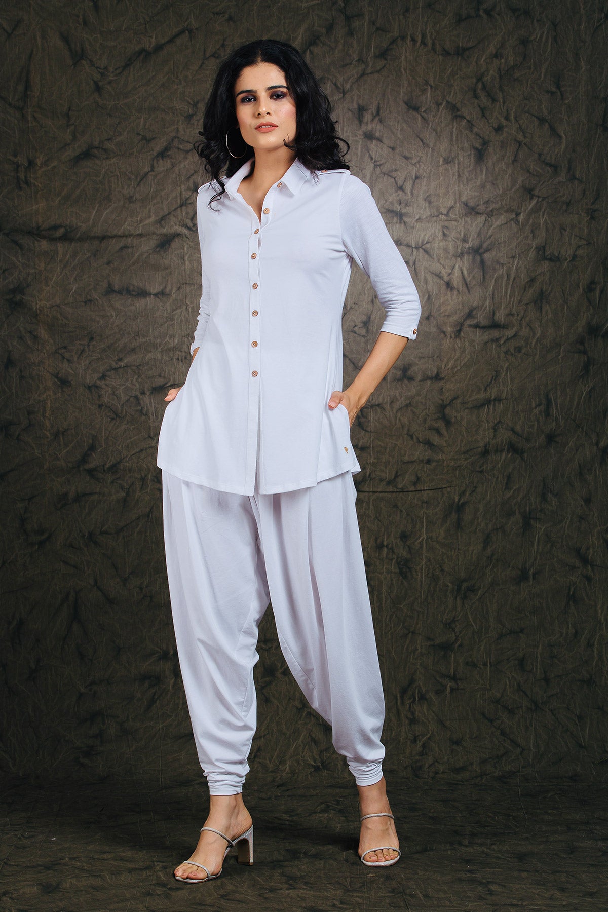 Long White Stretch Shirt Kurta