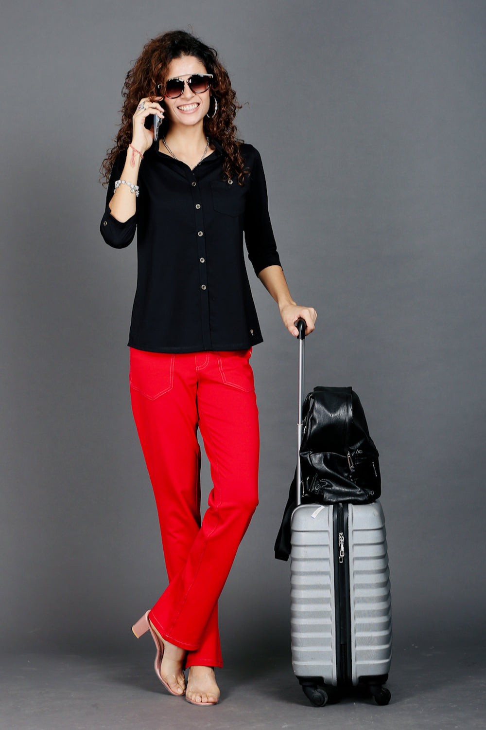 Red Stretch Pants