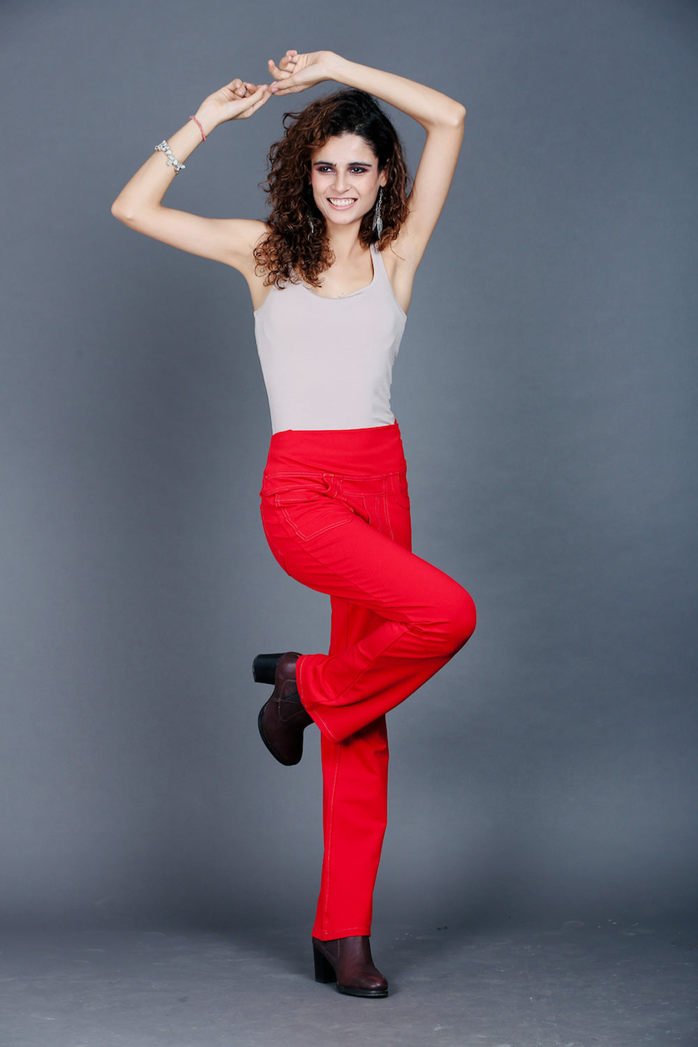 Red Stretch Pants
