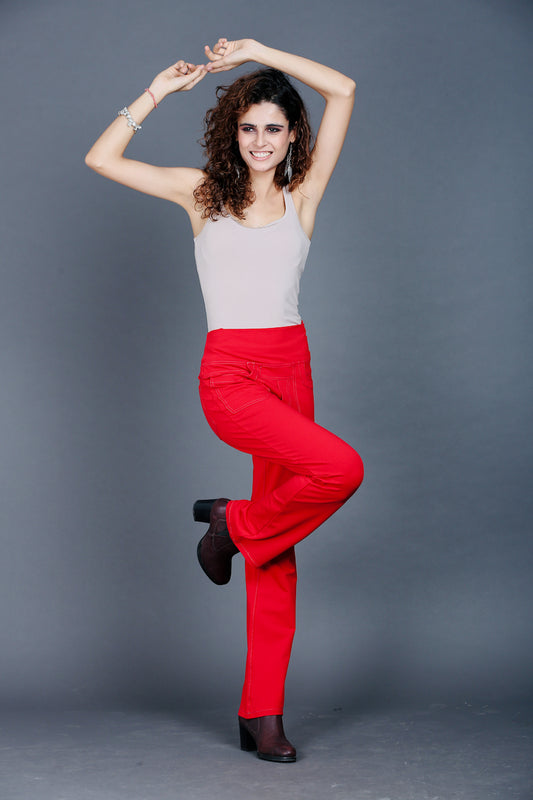 Red Stretch Pants