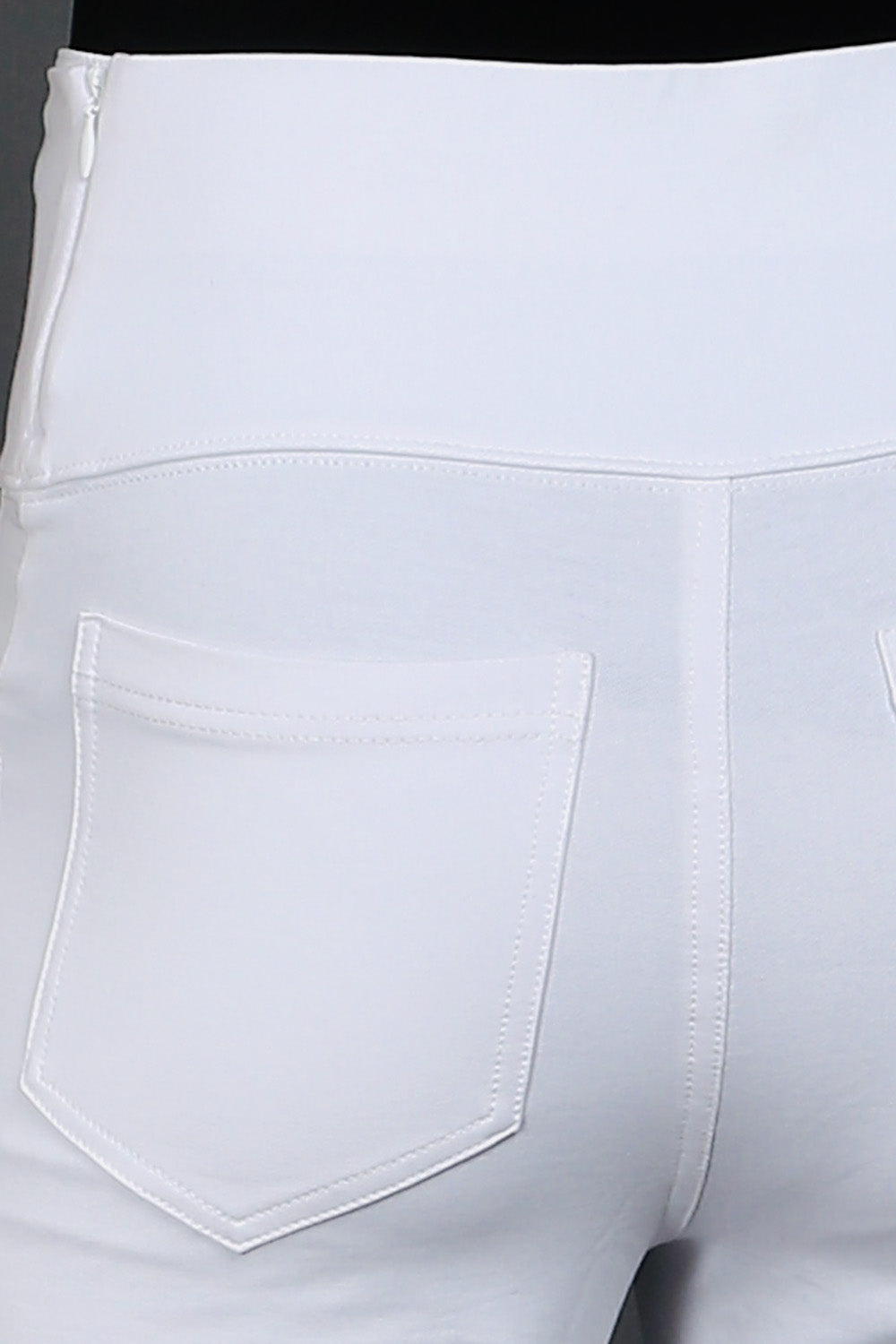 White Stretch Flair Pants