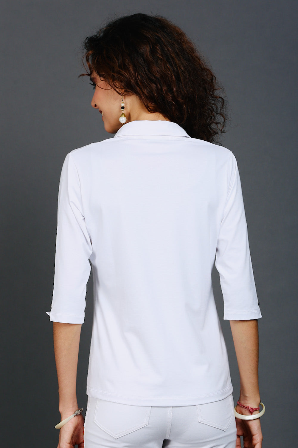 White Cotton Stretch Shirt