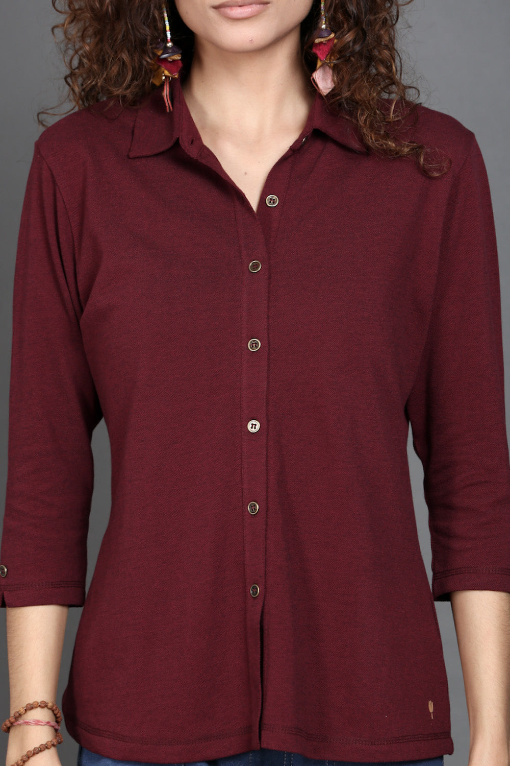 Wine Stretch Shirt