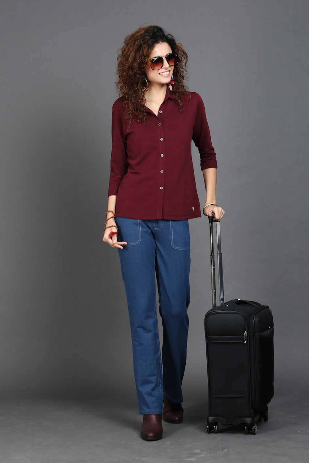 Wine Stretch Shirt